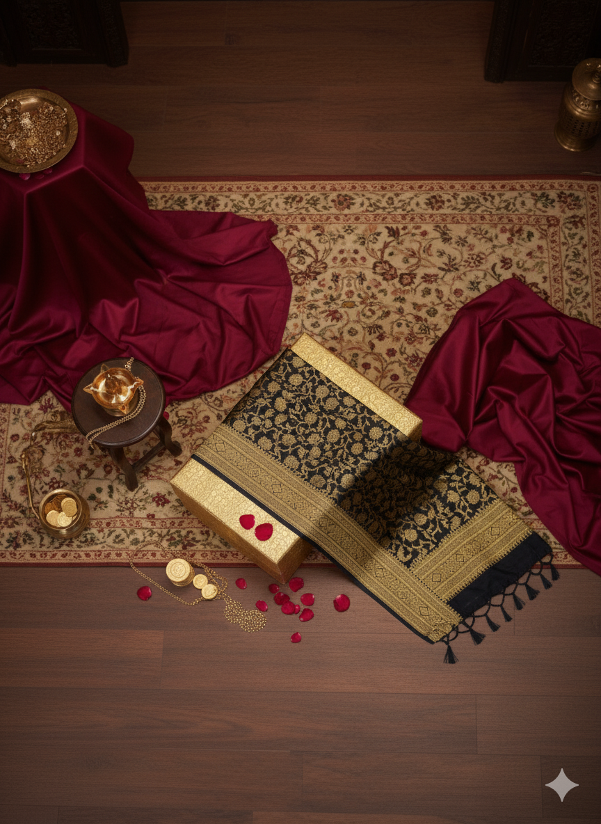 Banarasi Silk Woven Royal Blue Saree