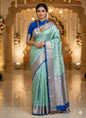 Tissue Silk Saree Sea Green Colour