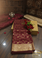 Banarasi Woven Silk Maroon Saree